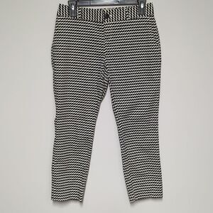 Banana Republic Black and White Hampton Skinny Dress Pants